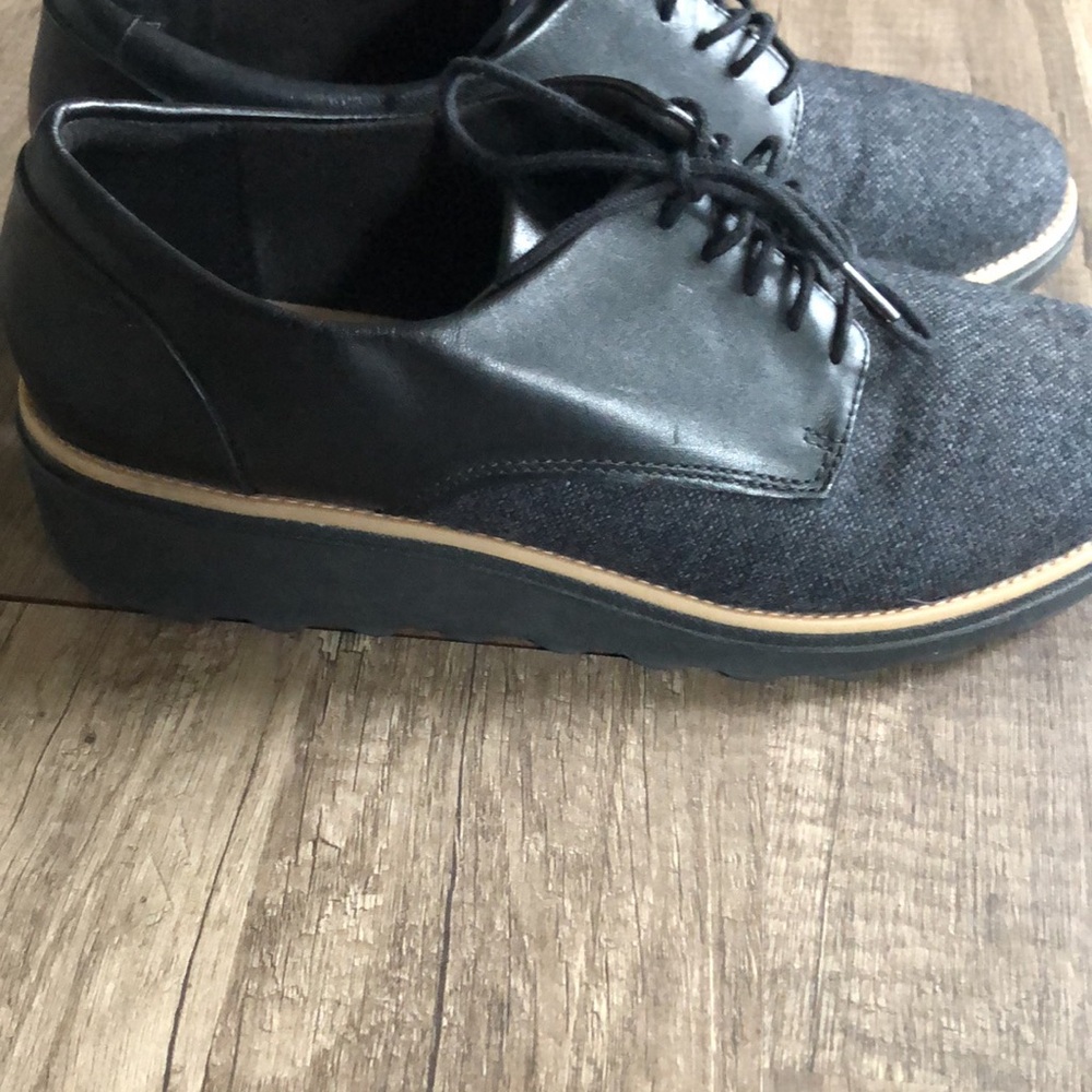 Clarks Women’s Sharon Rae Lace Up Wedge Loafers 9 - Picture 6 of 9